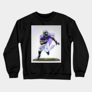 Terrell Suggs Baltimore Sports Art Crewneck Sweatshirt